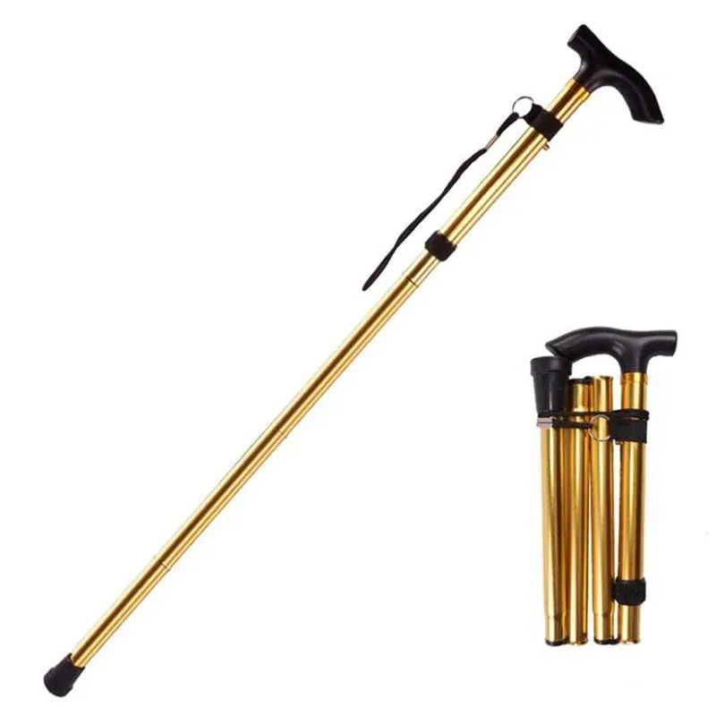 Trekking Poles Walking Stick Telescopic Baton Trekking Poles Folding Cane Crutches Pole Unisex E