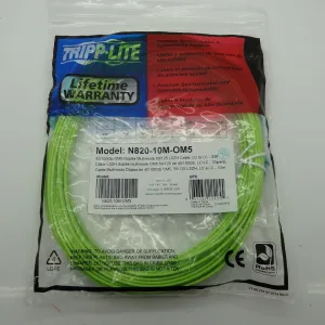 Tripp-Lite 10M Duplex Multimode Fiber Patch Cable OM5 LC LC 50/125 N820-10M-OM5