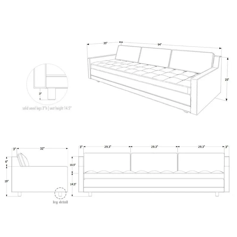 Up Three Seater Sofa