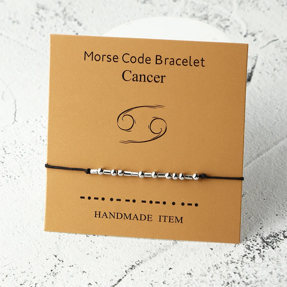 Versatile Twelve Constellation Morse Code Couple Bracelet