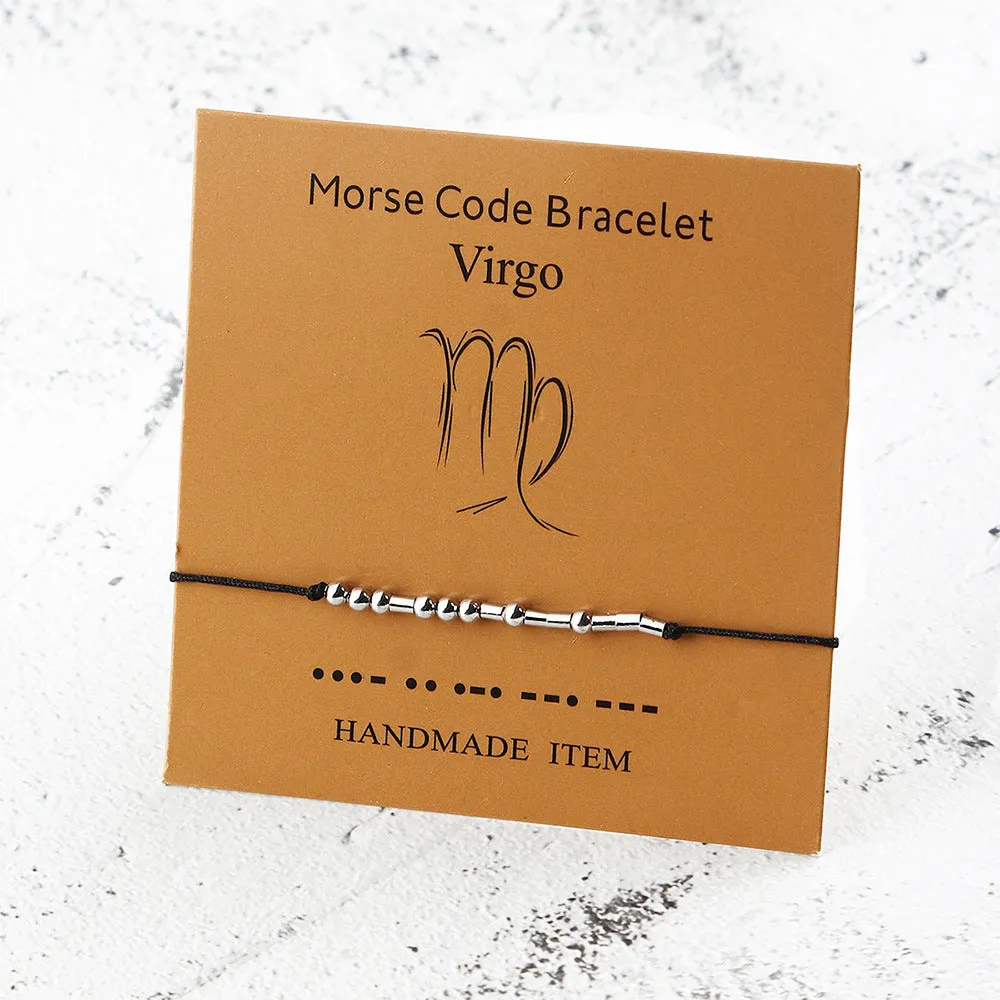 Versatile Twelve Constellation Morse Code Couple Bracelet