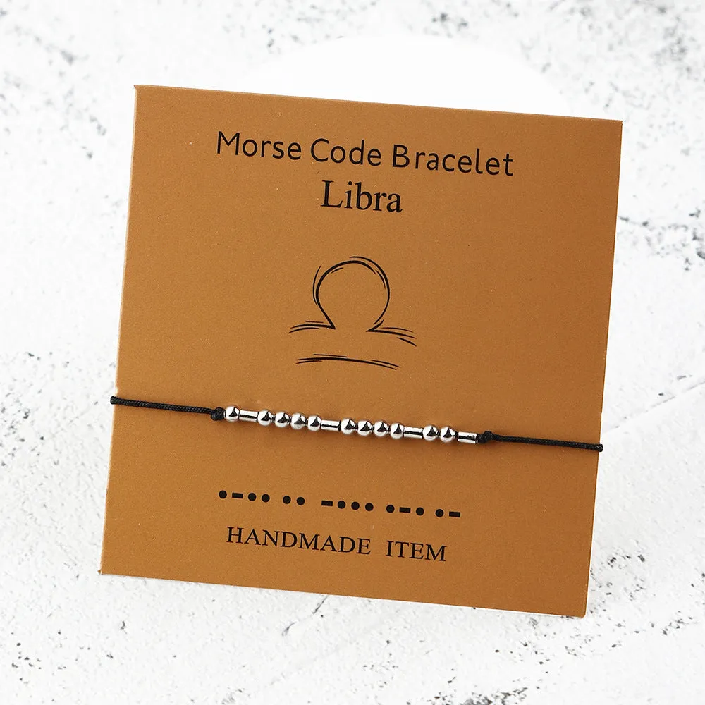 Versatile Twelve Constellation Morse Code Couple Bracelet