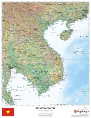 Vietnam Wall Map 864 x 1118mm