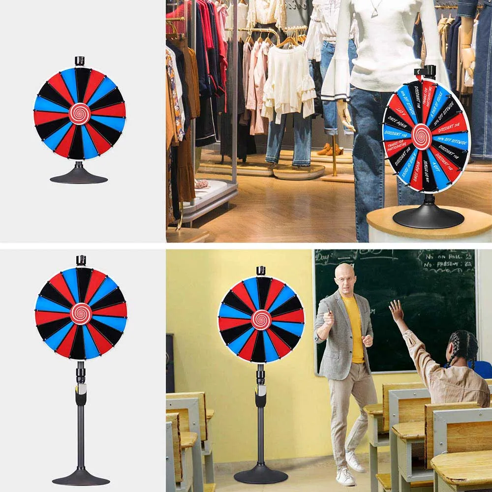 WinSpin 24" Prize Wheel DIY Slot(18) Floor Stand or Tabletop