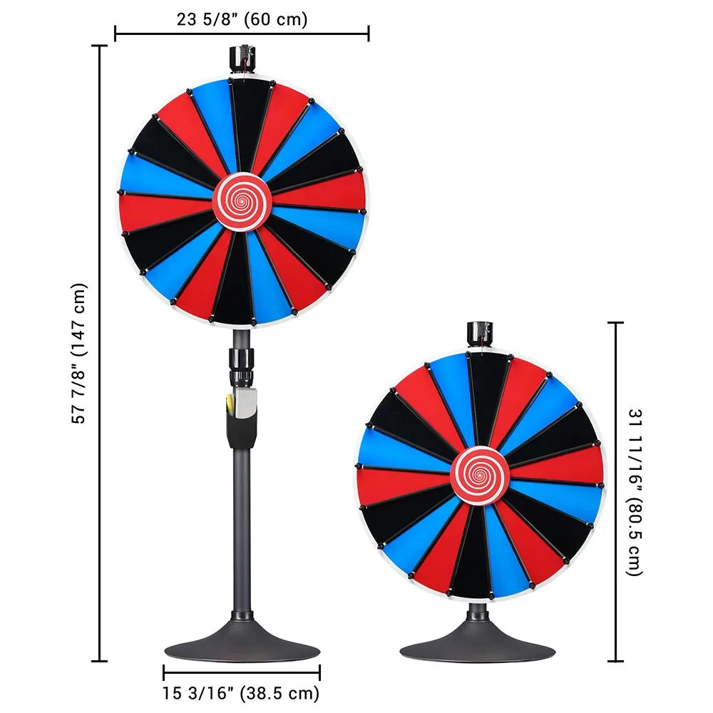 WinSpin 24" Prize Wheel DIY Slot(18) Floor Stand or Tabletop