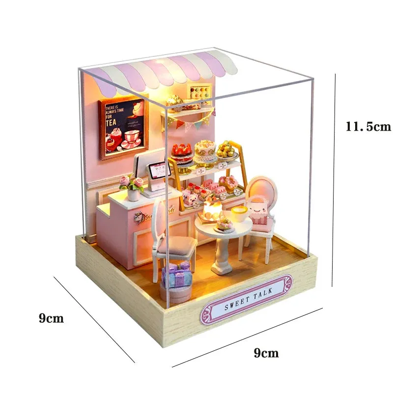 Wooden Miniature Doll House DIY Kit – 3D Puzzle Building Model with Furniture for Birthday Gifts and Home Decoration