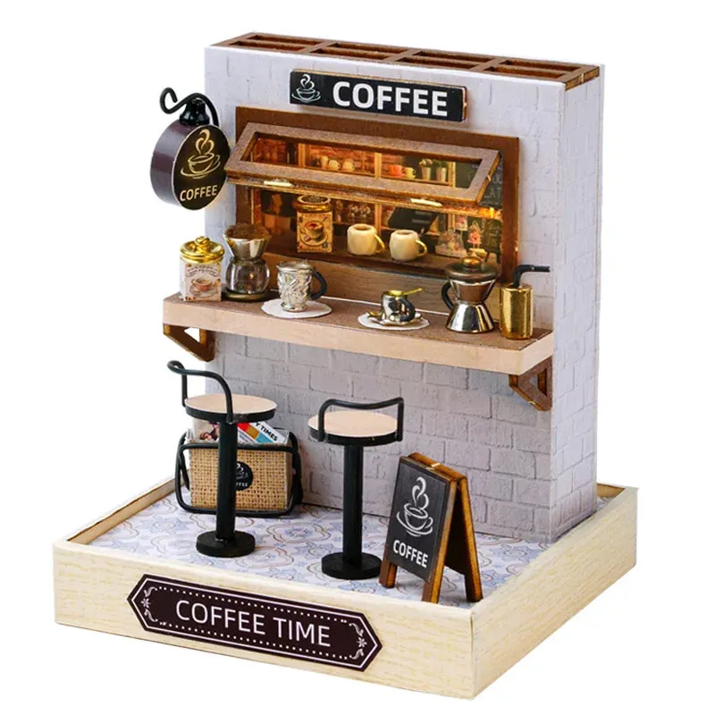 Wooden Miniature Doll House DIY Kit – 3D Puzzle Building Model with Furniture for Birthday Gifts and Home Decoration